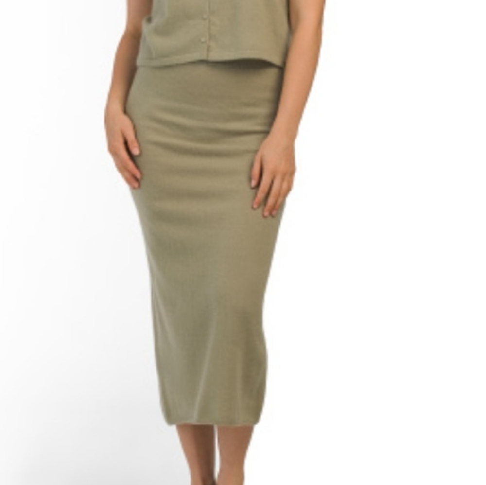 House of Harlow 1960 Cashmere Maxi Pencil Skirt